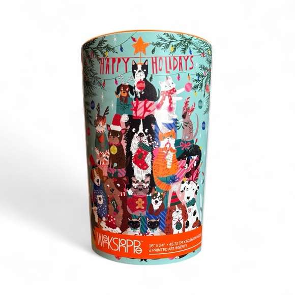 New- 500 Piece Christmas Festive Cat & Dog Puzzle- Holiday - Picture 2 of 6